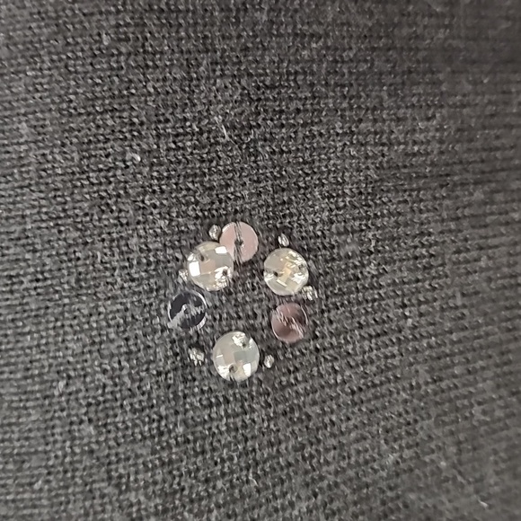 Bebe Black Rhinestone And Sequin Embellished Sweater S/M - Picture 8 of 9